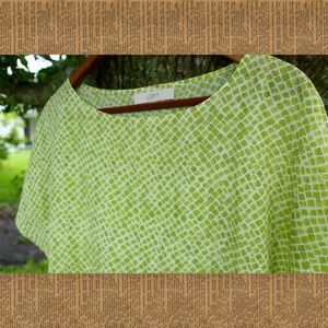 LOFT Tops - Loft Green & White Blouse LOFT Tops - Loft Green & White Blouse